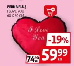 Auchan Perna pluș i love you Ofertă