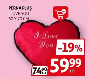 Auchan Perna pluș i love you Ofertă