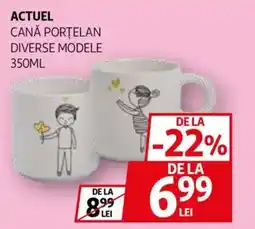 Auchan Actuel cană portelan Ofertă