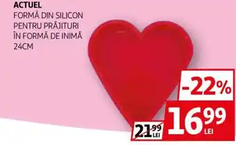 Auchan Actuel formă din silicon pentru prăjituri în formă de inimă Ofertă