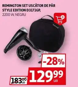 Auchan Remington set uscător de păr style edition D3171GP Ofertă