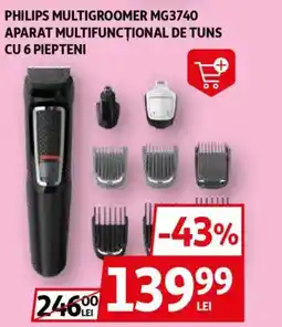 Auchan Philips multigroomer MG3740 aparat multifuncțional de tuns cu 6 piepteni Ofertă