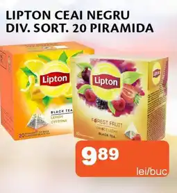 Unicarm Lipton ceai negru div. sort. 20 piramida Ofertă