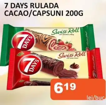 Unicarm 7 DAYS rulada cacao/capsuni Ofertă