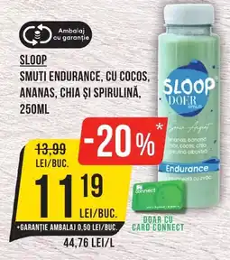 Mega Image SLOOP Smuti endurance, cu cocos, ananas, chia și spirulină Ofertă