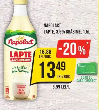 Mega Image NAPOLACT Lapte 3,5% grasime Ofertă