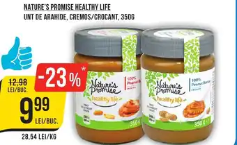 Mega Image NATURE'S PROMISE Healthy Life Unt de arahide, cremos/crocant Ofertă