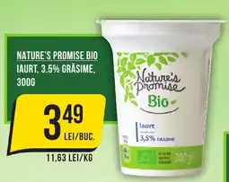 Mega Image NATURE'S PROMISE Bio Iaurt, 3.5% grăsime, Ofertă