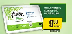 Mega Image NATURE'S PROMISE BioTelemea de vacă, 42% grăsime Ofertă