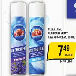 Mega Image CLEAN HOME Odorizant spray, Lavanda/ocean Ofertă