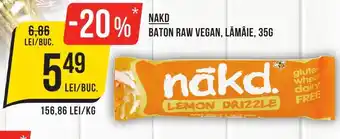 Mega Image NAKD Baton raw vegan, lămâie Ofertă