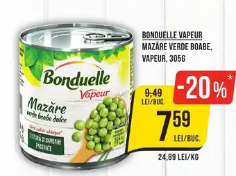 Mega Image BONDUELLE Vapeur Mazăre verde boabe, vapeur Ofertă