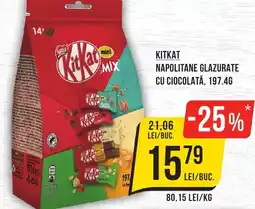 Mega Image KITKAT Napolitane glazurate cu ciocolată Ofertă