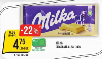 Mega Image MILKA Ciocolată albă Ofertă