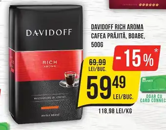 Mega Image DAVIDOFF Rich aroma Cafea prăjită, boabe Ofertă