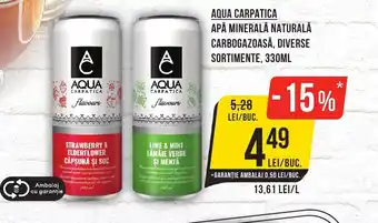 Mega Image AQUA CARPATICA Apă minerală naturală carbogazoasă Ofertă