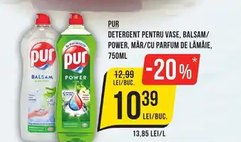 Mega Image PUR Detergent pentru vase, balsam/ power, mår/cu parfum de lămâie Ofertă