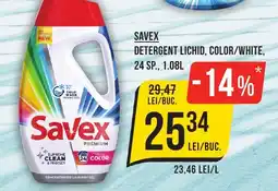 Mega Image SAVEX Detergent lichid, color/white, 2 sp Ofertă