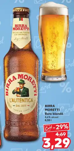 Kaufland BIRRA MORETTI Bere blondǎ Ofertă