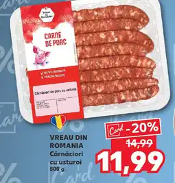 Kaufland VREAU DIN ROMANIA Cârnăciori cu usturoi Ofertă