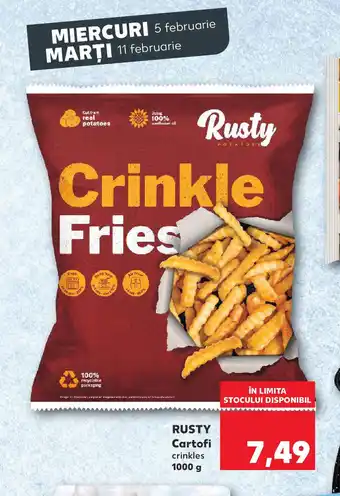 Kaufland RUSTY Cartofi crinkles Ofertă