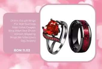 AliExpress Charm Couple Rings Ofertă