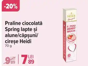 Carrefour Market Praline ciocolată Spring lapte şi alune/căpşuni/ cireşe Heidi Ofertă