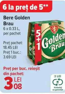 Carrefour Market Bere Golden Brau Ofertă