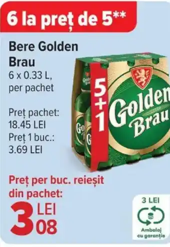 Carrefour Market Bere Golden Brau Ofertă