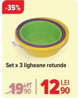 Carrefour Market Set x 3 ligheane rotunde Ofertă