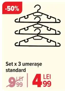 Carrefour Market Set x 3 umeraşe standard Ofertă