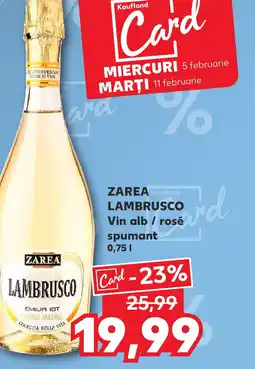 Kaufland ZAREA LAMBRUSCO Vin alb / rosé spumant Ofertă