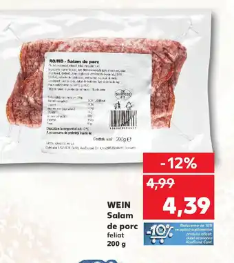 Kaufland WEIN Salam de porc feliat Ofertă