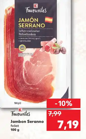 Kaufland Jambon Seranno feliat Ofertă