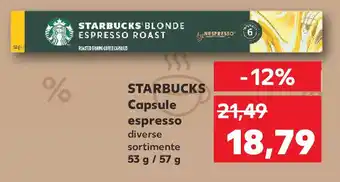 Kaufland STARBUCKS Capsule espresso Ofertă