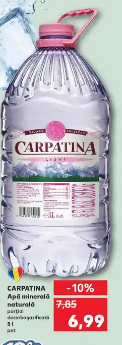 Kaufland CARPATINA Apă minerală naturală Ofertă