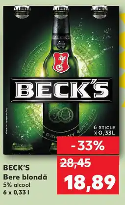 Kaufland BECK'S Bere blondă Ofertă