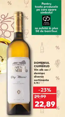 Kaufland DOMENIUL CIUMBRUD Vin alb sec / demisec Ofertă