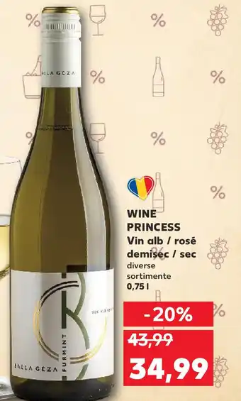 Kaufland WINE PRINCESS Vin alb / rosé demisec/sec Ofertă