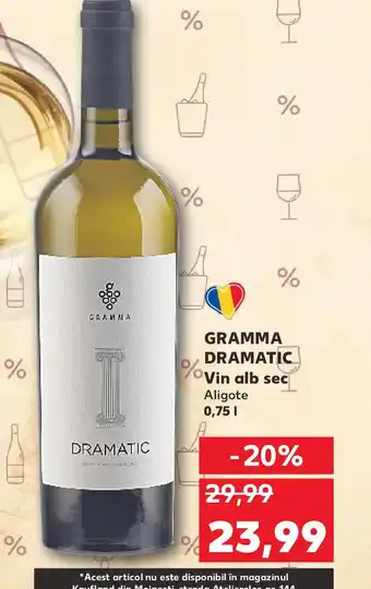 Kaufland GRAMMA DRAMATIC Vin alb sec Ofertă