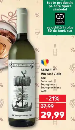 Kaufland SERAFIM Vin rosé / alb sec Ofertă