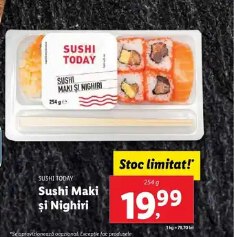 Lidl SUSHI TODAY Sushi Maki şi Nighiri Ofertă