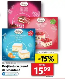 Lidl CONFISERIE FIRENZE Prăjitură cu cremă de smântână Ofertă