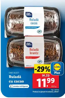 Lidl CHEF SELECT Ruladă cu cacao Ofertă