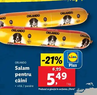 Lidl ORLANDO Salam pentru câini Ofertă