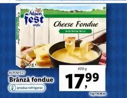 Lidl ALPENFEST Brânză fondue Ofertă