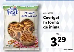 Lidl ALPENFEST Covrigei în formă de inimă Ofertă