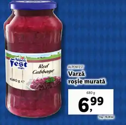 Lidl ALPENFEST Varză roşie murată Ofertă