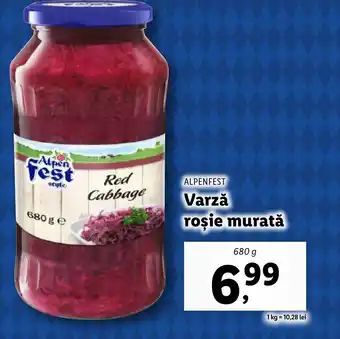 Lidl ALPENFEST Varză roşie murată Ofertă