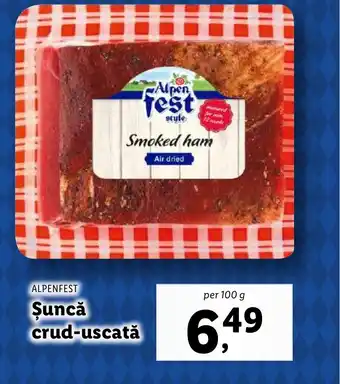 Lidl ALPENFEST Şuncă crud-uscată Ofertă